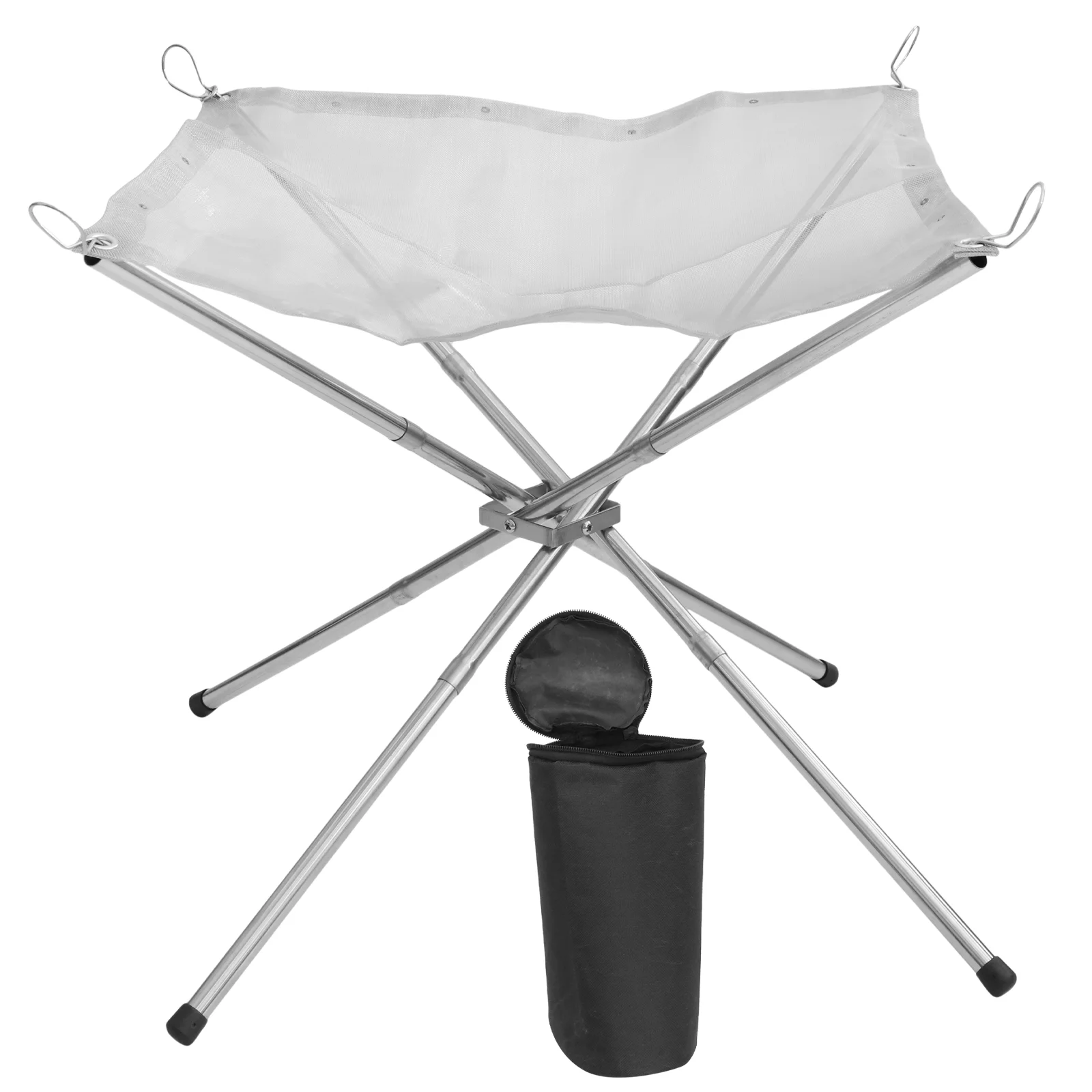 

Folding Campfire Stand Bonfire Frame Outdoor Heater Fireplace Camping Burning Bracket Oxford Cloth Bag Wood Tripod Foldable