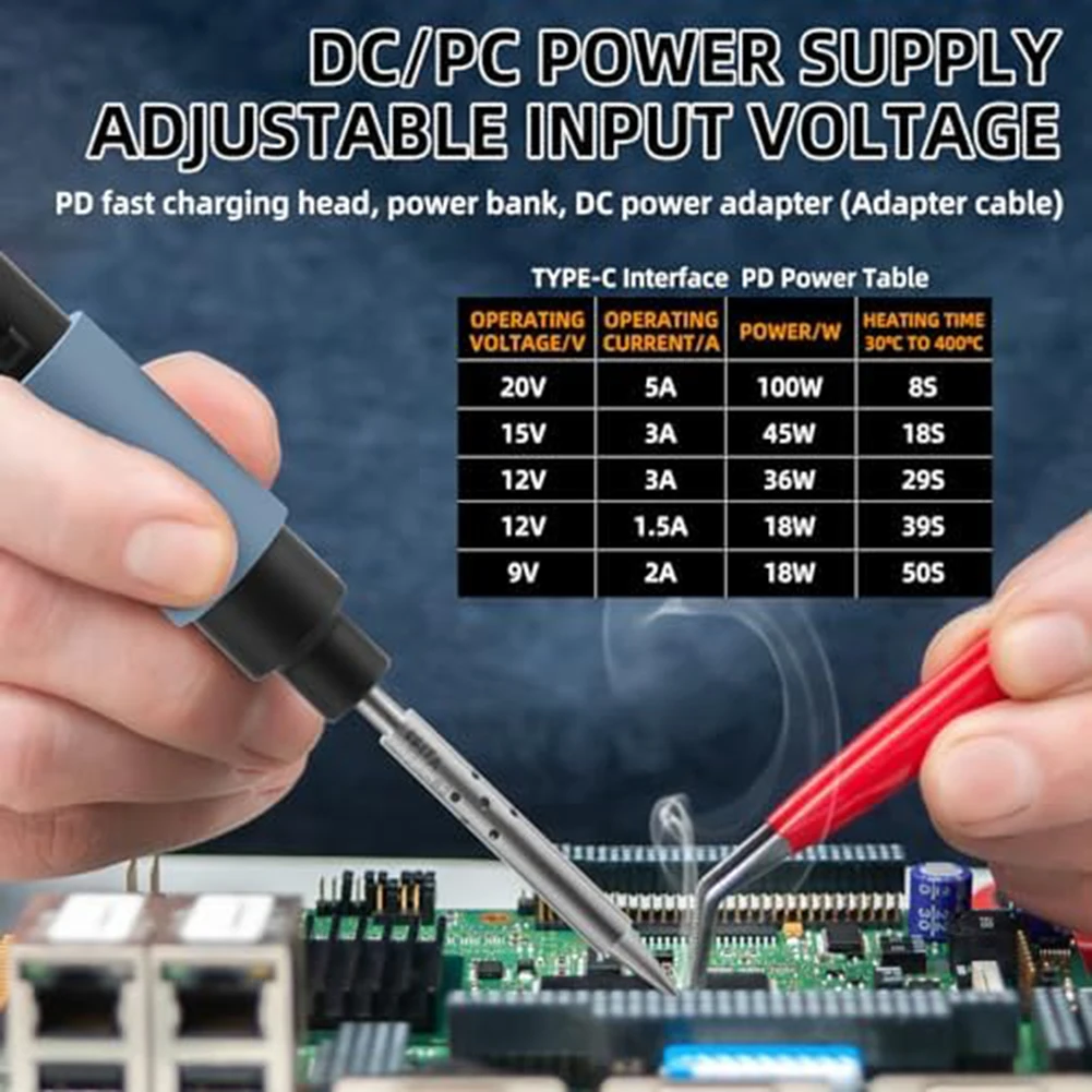 30s تسخين سريع اللاسلكي سبيكة لحام أداة القلم ثلاثة قابل للتعديل (2.7 فولت ، 3.4 فولت ، 4.2 فولت) شحن USB لمشاريع DIY #2