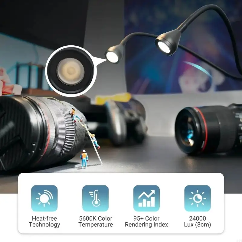 U13B LED Fill Light for DSLR Macro Photography Lightweight and Easy to Mount for Product and Portrait Photography