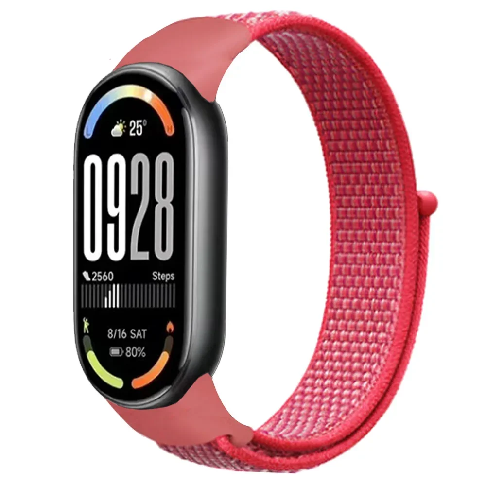 Nylon-Schlaufenarmband für Xiaomi Mi Band 10 9 8, atmungsaktives Sportarmband, Armband für Mi Band 10 9 8 Correa-Zubehör