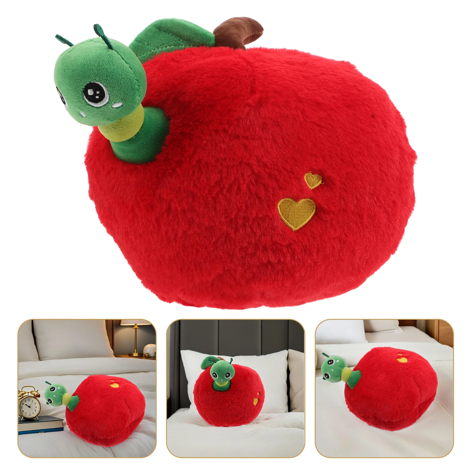 

Creative Apple Shaped Fruit Pillow Soft Material Vibrant Colors Portable Lightweight Unique Design for Home Sofa Chair