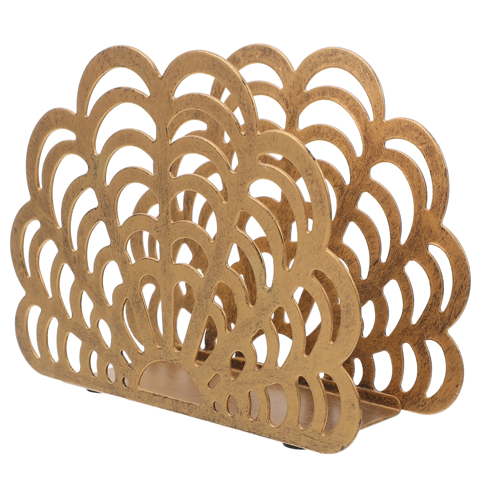 

Peacock Metal Tissue Holder Animal Napkin Holders Paper Towel Golden Iron Serviette