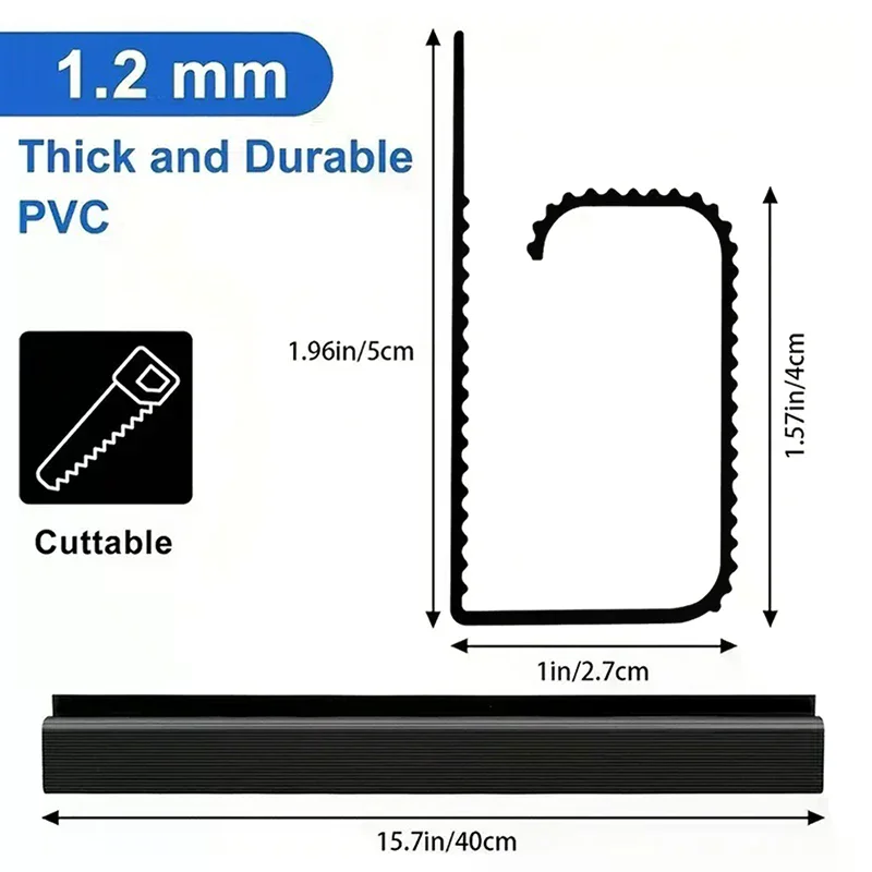 Channel Desk Cable Organizer Cable Management Accessories White Cable Protecter No Drilling Under Desk Management Tray view 5