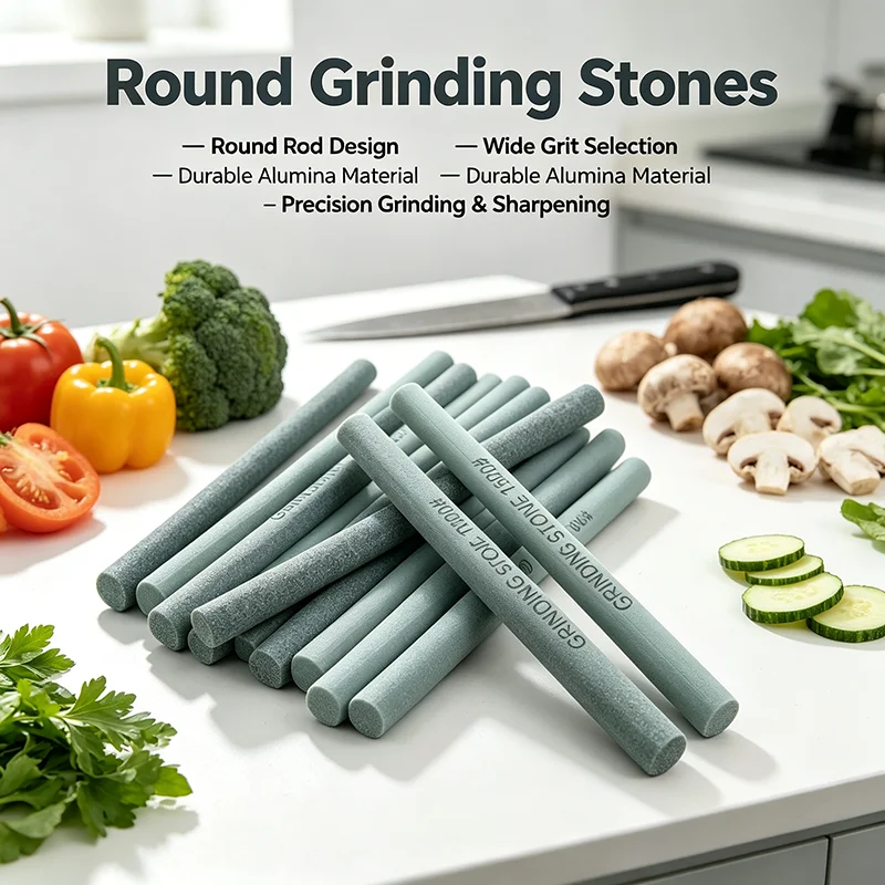 Round Whetstone Knife Sharpener 80-3000 Grit Silicon Carbide Oil Sharpening Stone Honing Polishing for Kitchen Knife 1Pcs