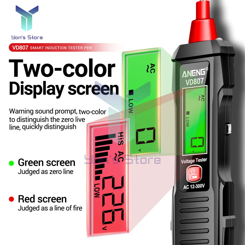 Smart Digital Display Voltage Test Pen For Zero Live Wire Electrician Special Test Pen Detector Electrical Screwdriver Indicator