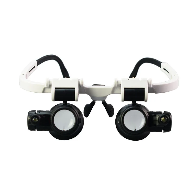 9892H-1 lupa okulary noszenie 8X23X zegarek konserwacja inspekcja i ocena wysoka dioda LED dużej mocy lupa ze światłem