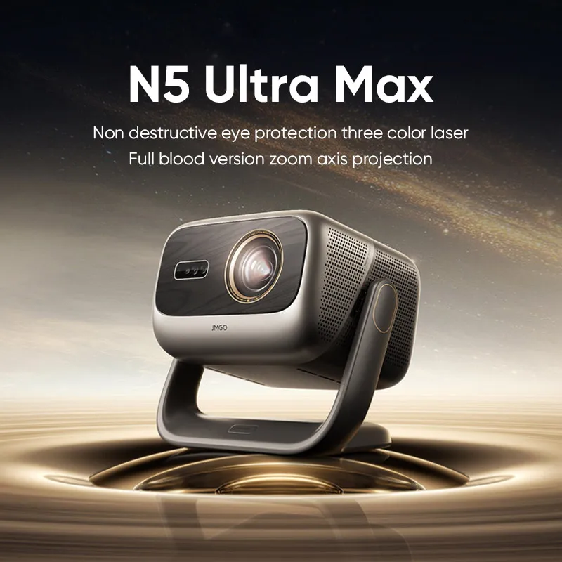 JMGO N5 Ultra Max Triple Color Laser Projector 4K 5000 CVIA Lumens Dolby Vision Optical Zoom MALC Light Engine Home Beamer