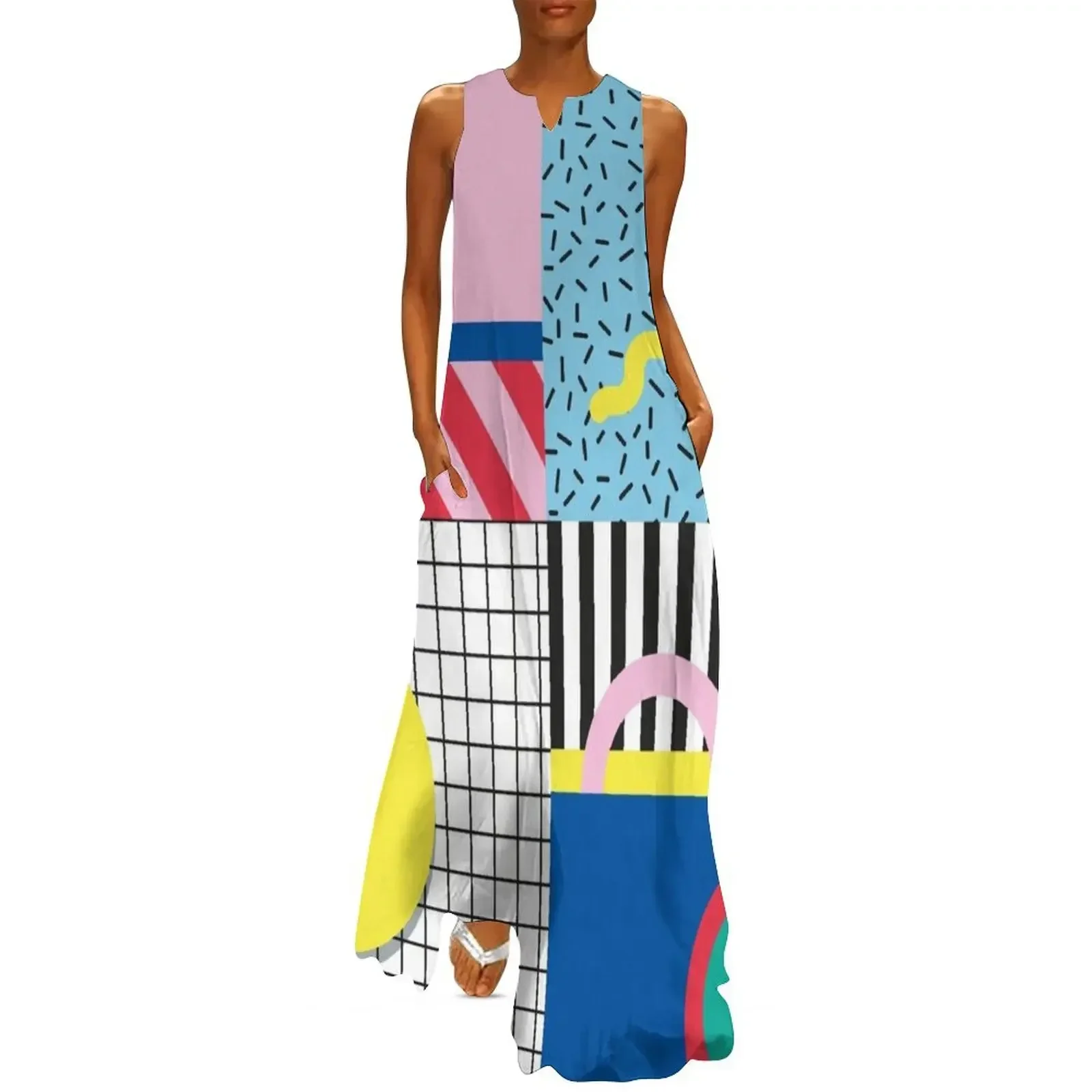 

Memphis party Long Dress dresses for womens 2025 dress for women Women's summer dress dresses for prom