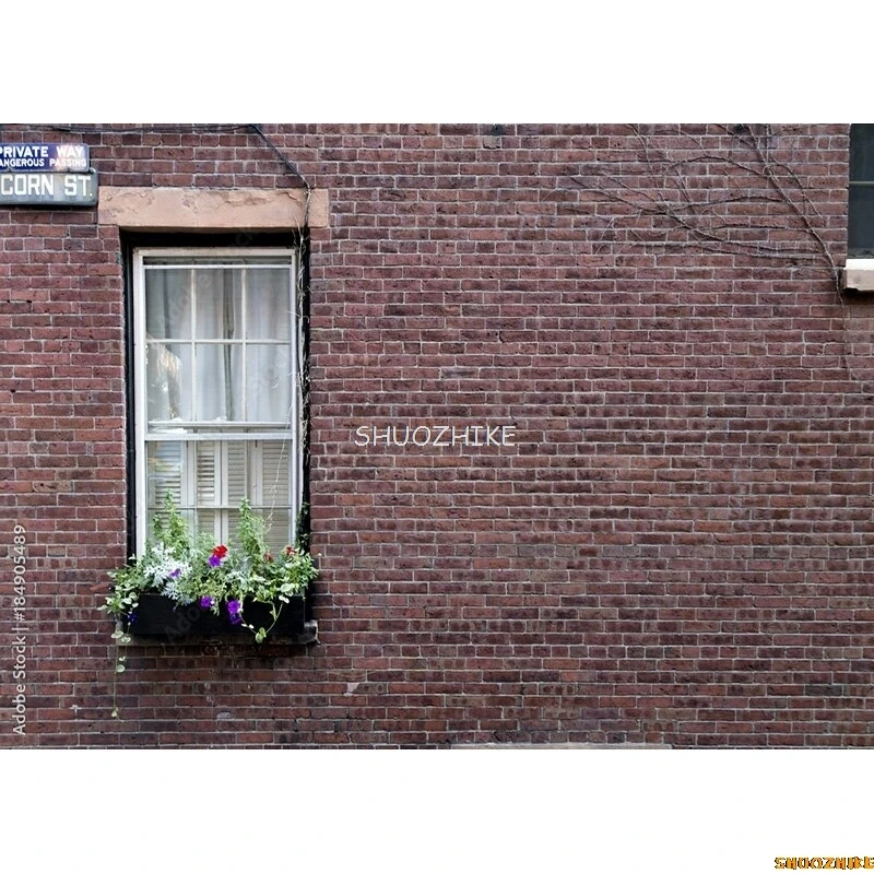 SHUOZHIKE Art ผ้ากําแพงอิฐวินเทจการถ่ายภาพฉากหลังภาพพื้นหลังสตูดิโอ Prop ZXX-22