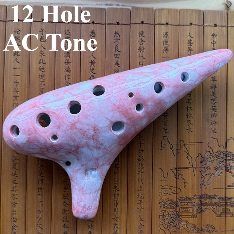 Beginner Ocarina 12 Hole Alto C Tone Clay Ocarina Orff
