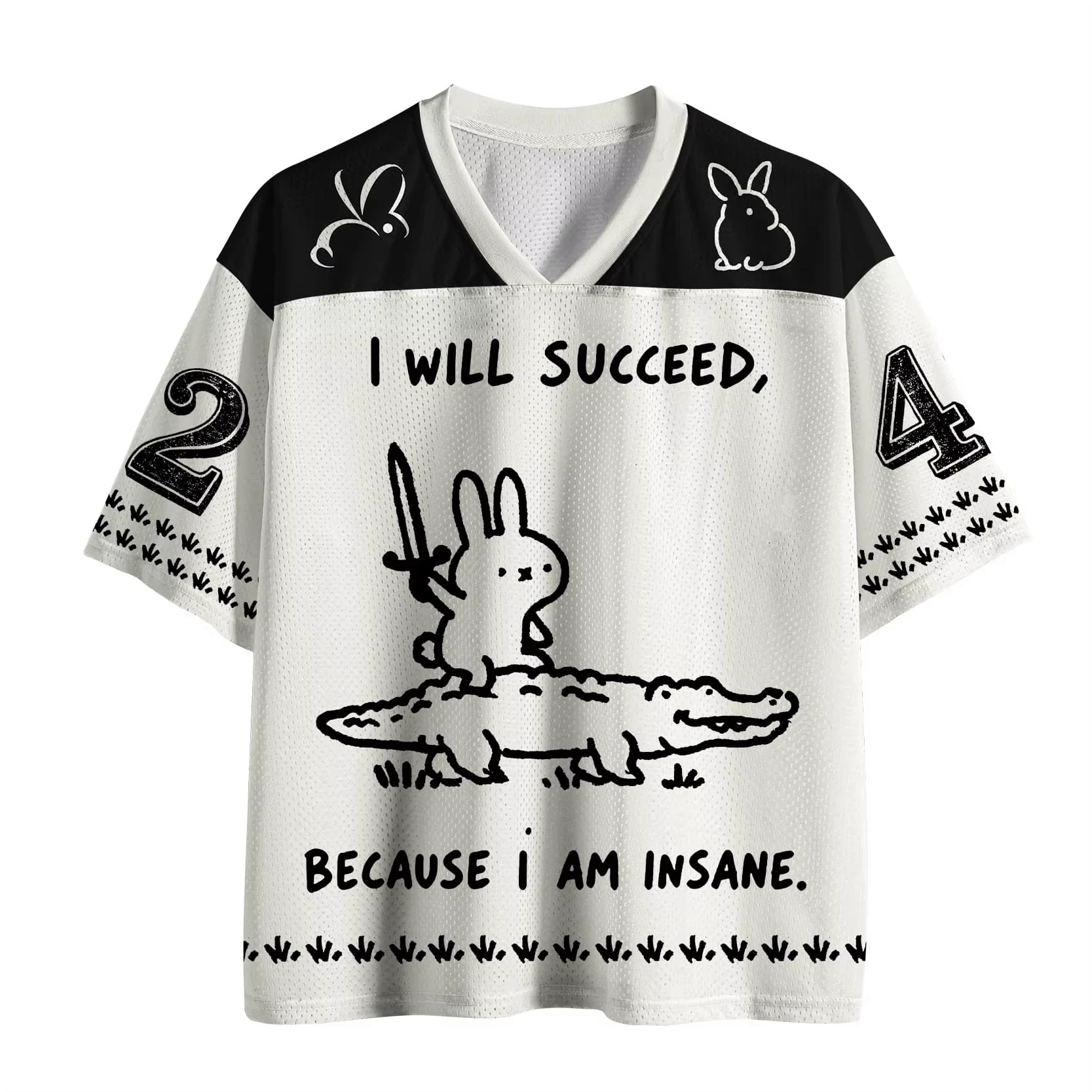 2026 Hot Sales Fun Design Pattern Printed Summer Women and Men V-neck Minimalist Casual Pullover Beach T-shirt