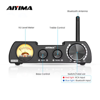 AIYIMA TPA3255 A08 Pro Bluetooth 5.0 Power Amplifier 300Wx2 VU Meter Amplify Stereo Audio Amplifier Speaker Home Amplificador