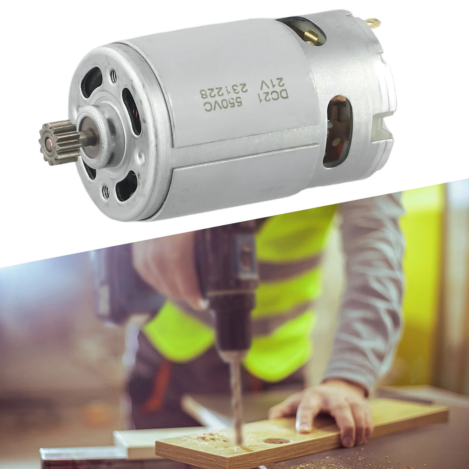 RS550 21V DC Motor With Two-Speed 12 Teeth DC Motor For High-speed High Torque DC Motor Electric Drill Machine Power Tools
