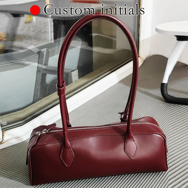 

Custom Initials Genuine Leather Underarm Bags For Women Luxury Designer Handbags Purses 2025 New In Cowhide Top Handle Shoulder