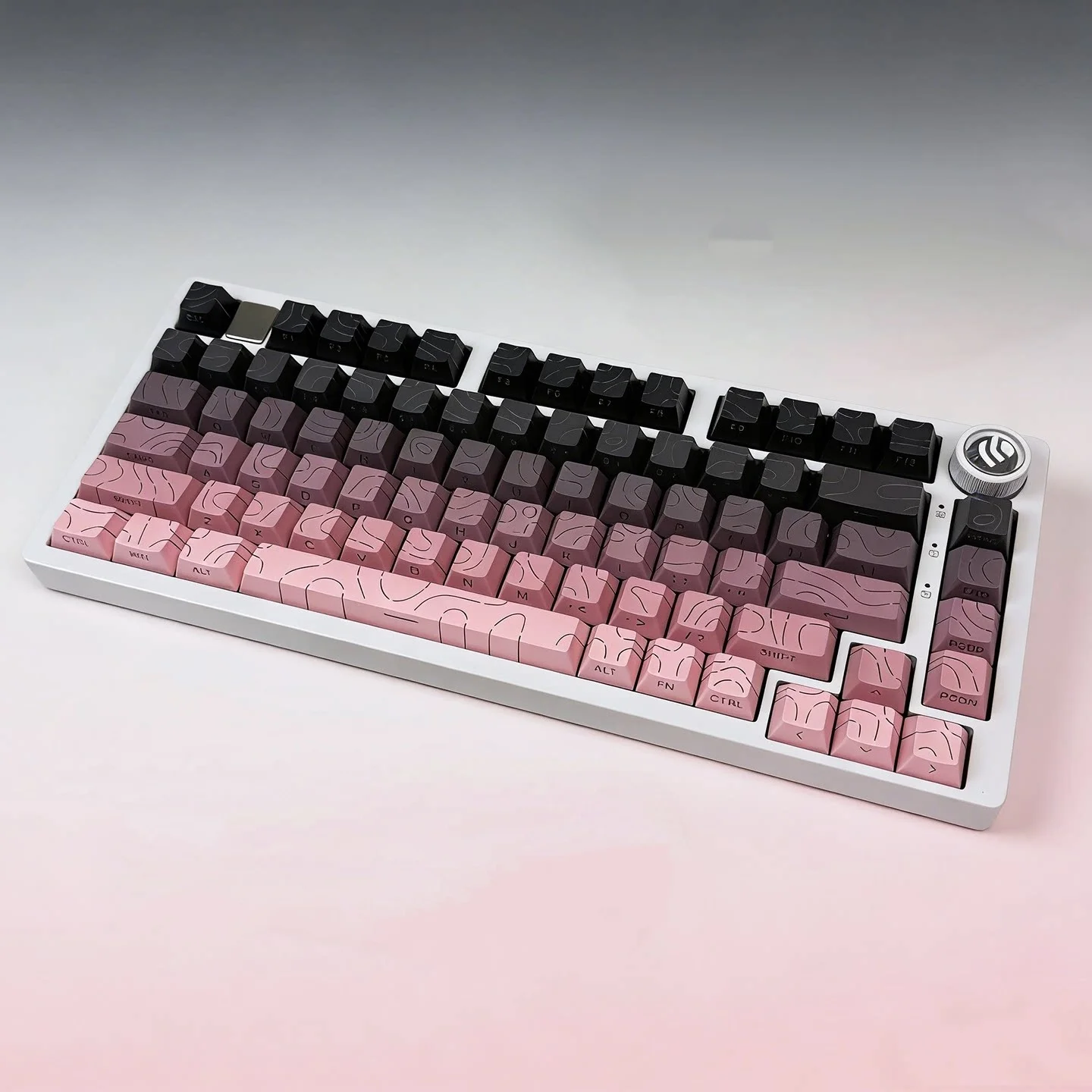 Contour Lines 4.0 Side Backlit Keycaps Set Cherry Profile 133 Keys PBT Material Double Shot for MX Switch Mechanical Keyboards