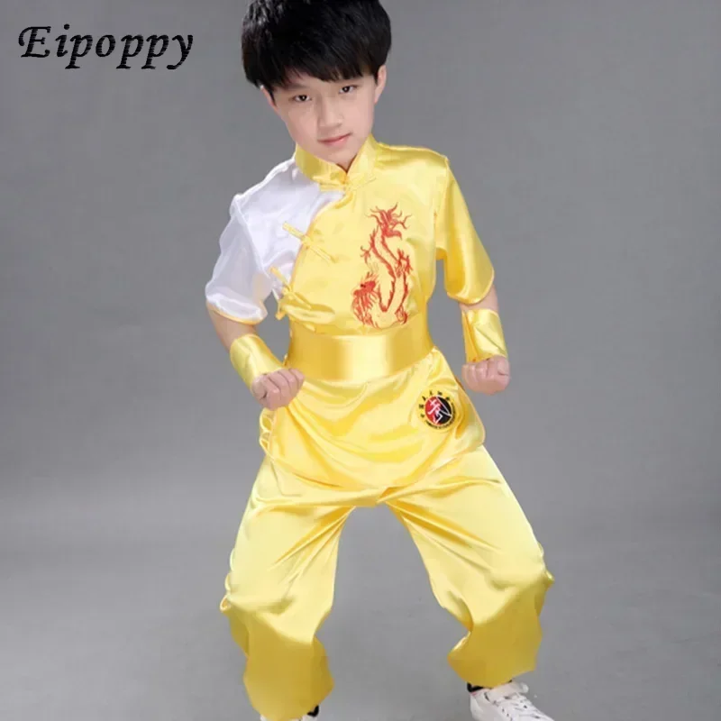 مجموعة أزياء الووشو الصينية التقليدية للأطفال ، زي فنون الدفاع عن النفس ، ملابس الكونغ فو