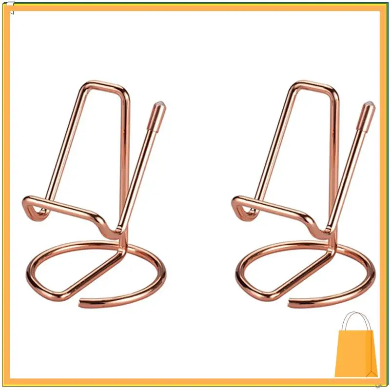 

L52A-2X Business Card Holder For Desk, Metal Business Card Display Holder Stand, Office Desktop Name Card Holder (Rose Gold)