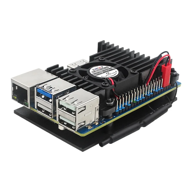

Для Orange Pi 3B корпус из алюминиевого сплава, защитный корпус основной платы с охлаждающим вентилятором