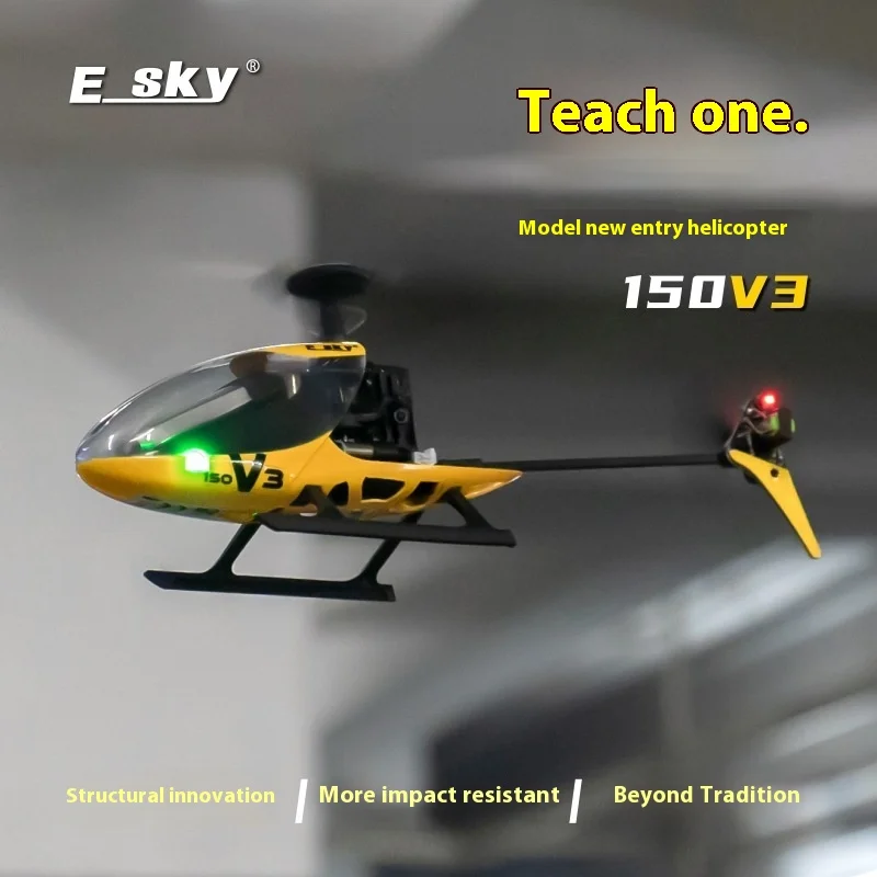 ESKY 150V3 Beginner-Friendly RC Helicopter - Stable Flight 6-Axis Gyro Altitude Hold Aileron-Free Design