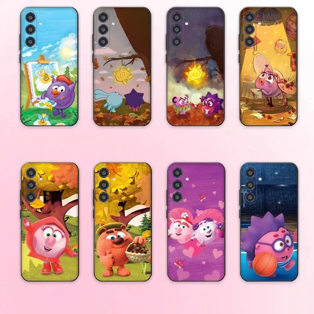 

Cute G-Gogoriki Kikoriki phone Case For Samsung Galaxy A73,A72,A71,A70,A53,A52,A51,Others Soft Black Shell