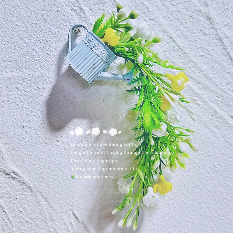 New 1:12 Dollhouse Miniature Alloy Watering Can Mini Lace-less Sprinkler Garden Scene Decor Toy Model DIY Doll House Accessories