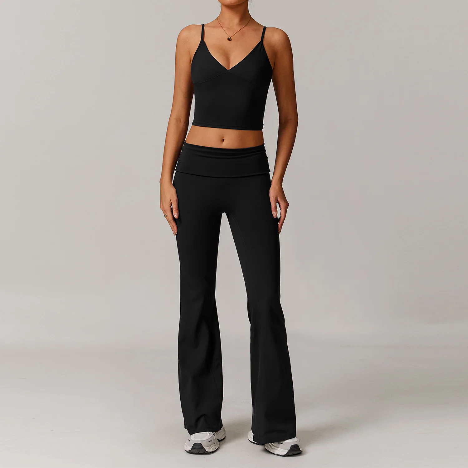 2PCS Yoga Suit Women Tracksuit Sports Bra High Waist Leggings Shorts Outfit Gym Set Fitness Workout Clothes Push Up Sportswear image 5