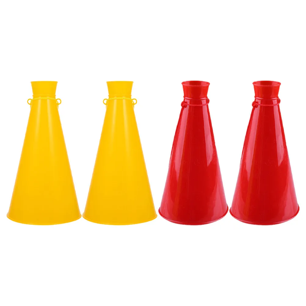 4Pcs Cheer Megaphone Plastic Loud Noisemaker Loudspeaker for Party Sports Events School Outdoor Activities Cheerleading Props