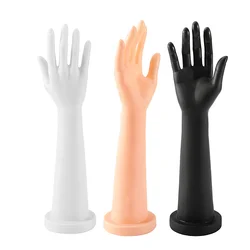 A 39cm PVC Plastic Female Right-handed Hand Mannequin with Fingers Open Long Hand Model with Arms Jewelry Gloves Display Props