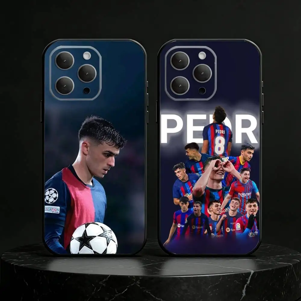 

Football Barcelona P-Pedri 8 Phone Case For iPhone 17,16,15,14,13,12,11 Plus,Pro,Max,Mini Silicone black Soft Cover