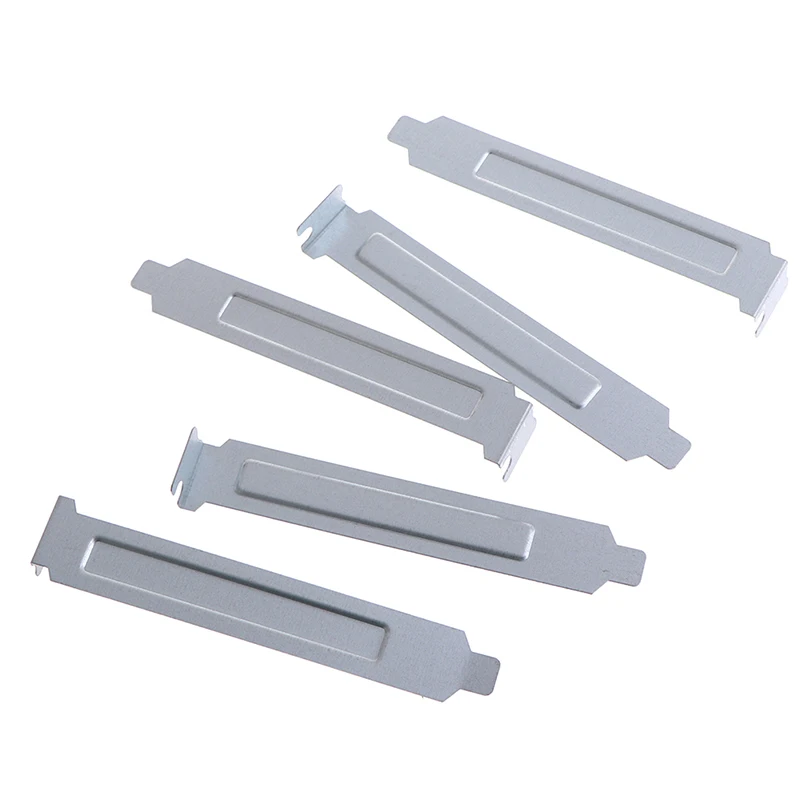 Hot Sale 5pcs 12cm Silver PCI Slot Cover PC Computer Case Dust Filter Blanking Plate With Screw Computer Accessories