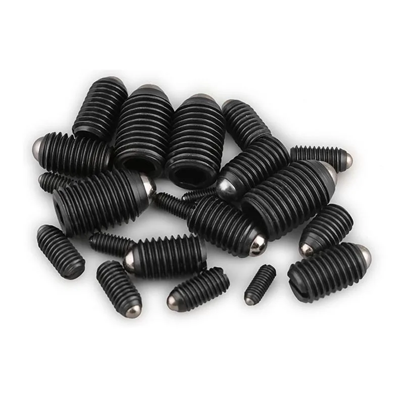 1/20pc M3 M4 M5 M6 M8 M10 M12 M16 Black Grade 12.9 Steel Hex Socket Allen Spring Ball Plunger Grub Headless Bolt Point Set Screw