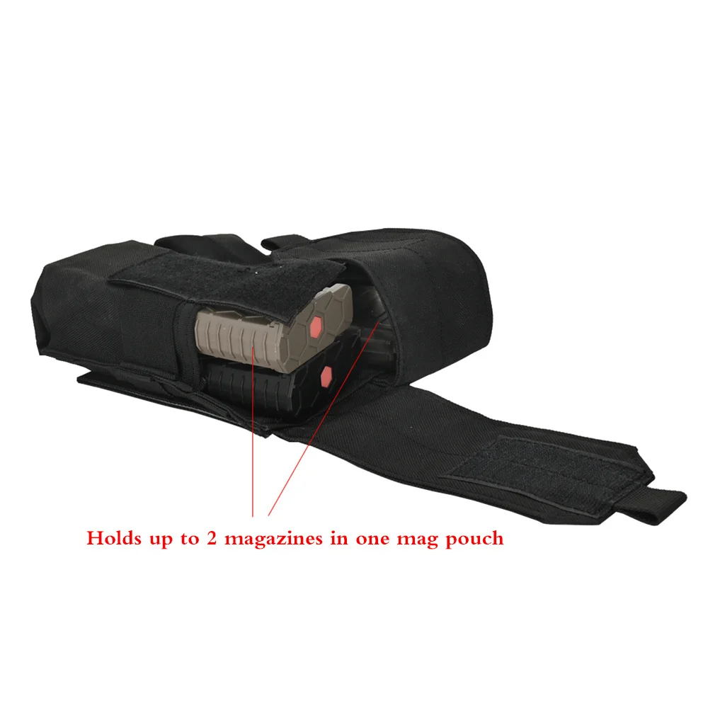Tactical Molle Double Magazine Pouch Rifle Airsoft Paintball Shooting Holder Pack Mag Bag Carrier per M4 AK47 AR15 5.56 7.62mm