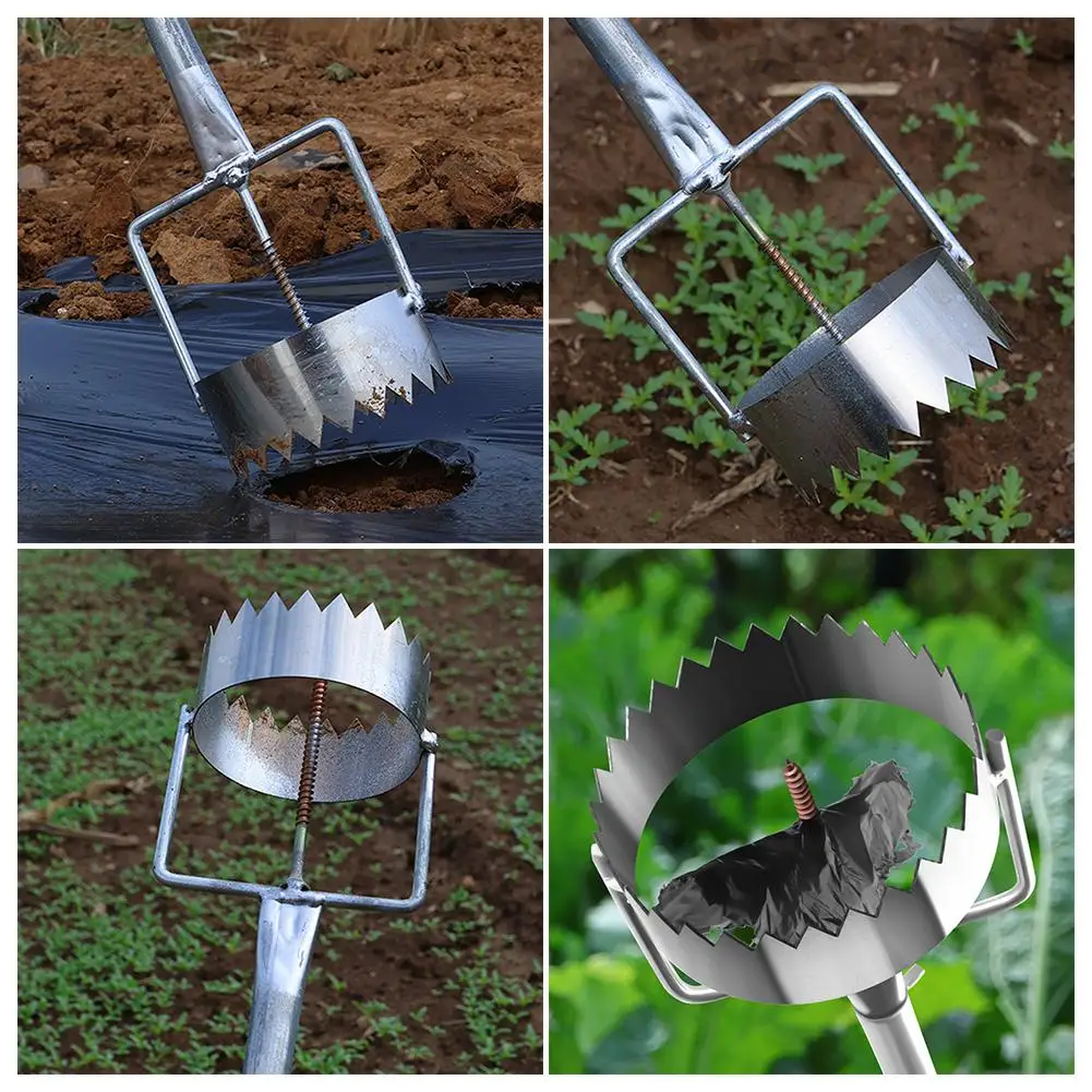 

1pc Metal Mulch Hole Puncher Vegetable Planting Agricultural Film Breaker Plastic Films Puncture Gardening Essential