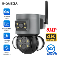 8MP 4K Wifi Survalance Camera 10X ZOOM PTZ Outdoor Three Lens Wireless Security Camera Night Vision IP Camera Waterproof Cam