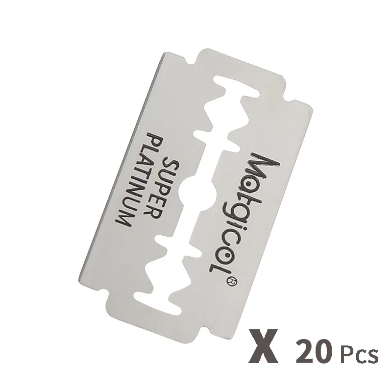 الجملة 20 قطعة شفرة حافة مزدوجة الفولاذ المقاوم للصدأ شفرات حلاقة آمنة حادة للغاية لحلاقة شفرة لسلامة الحلاقة اليدوية #4