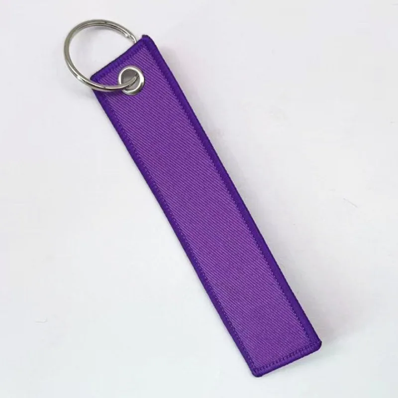 Personalize Webbing Aviation Bag Keyring Customize Logo Motorcycle Keychain Print Name Number Embroidery Ribbon Key Chain Strap