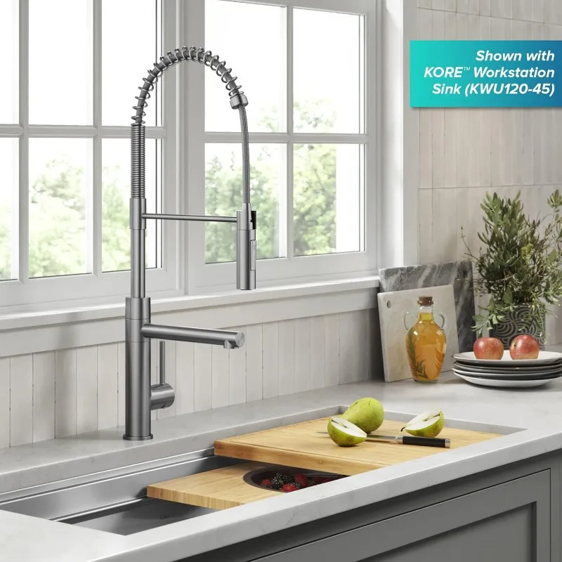 Artec Pro Commercial Style Pull-Down Single Handle Kitchen Faucet with Pot Filler, Spot Free Stainless Steel