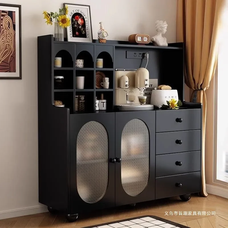 Modern Wall Mounted Side Cabinet for Dining Room Living Room Kitchen Simple Storage Locker for Tea Wine and Daily Essentials