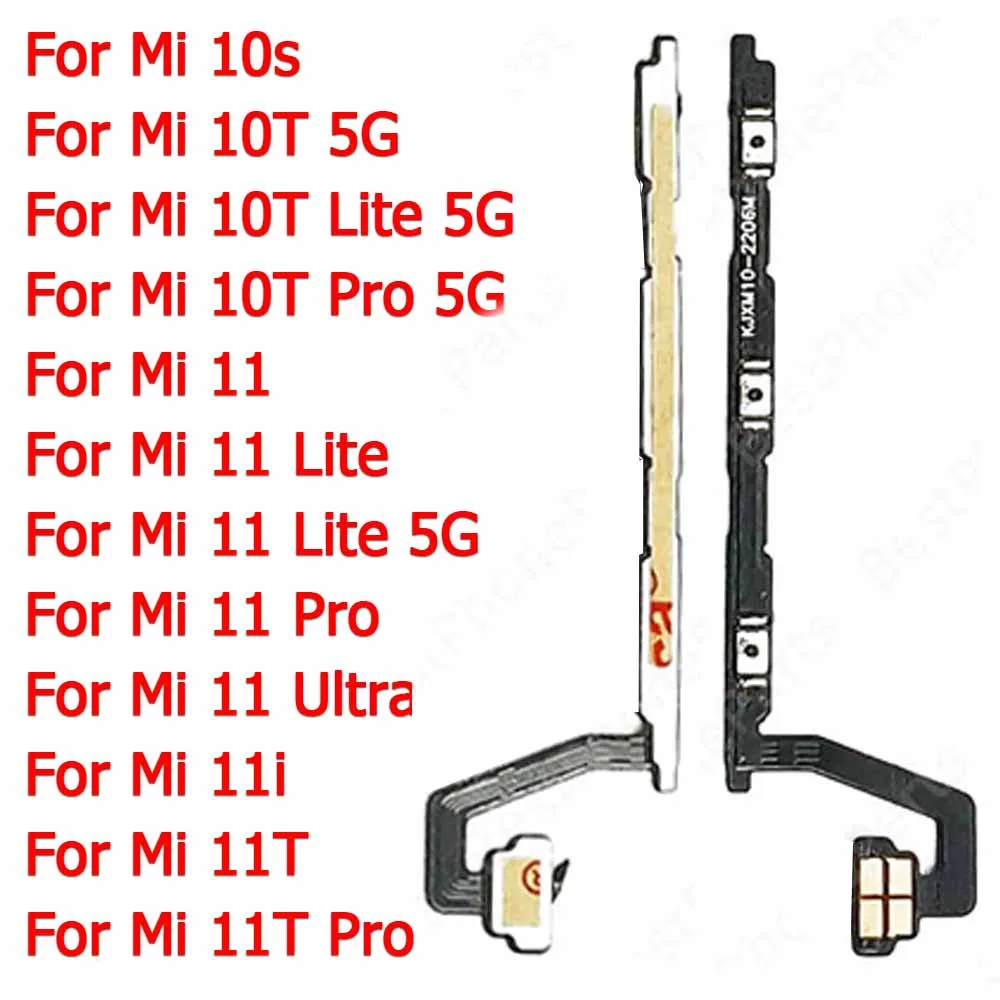 Für xiaomi mi 10t 5g 11 ultra 11i 11t pro 10 lite 10s stumme Seiten taste Schlüsselsc halter Lautstärke Ein-Aus-Flex kabel