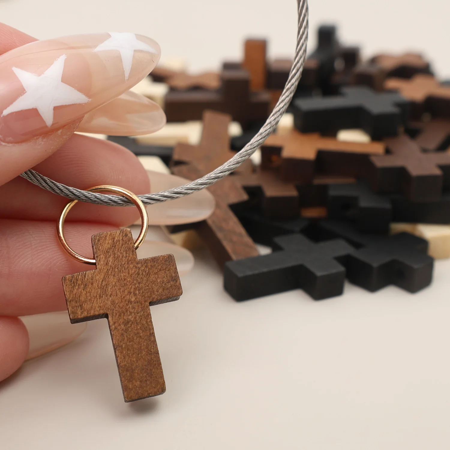 20/80 قطعة جديد الخشب الصلبان Charms DIY بها بنفسك مجوهرات بمناسبة العثور على سوار قلادة صليب صغير مجوهرات المعلقات مكونات الهدايا