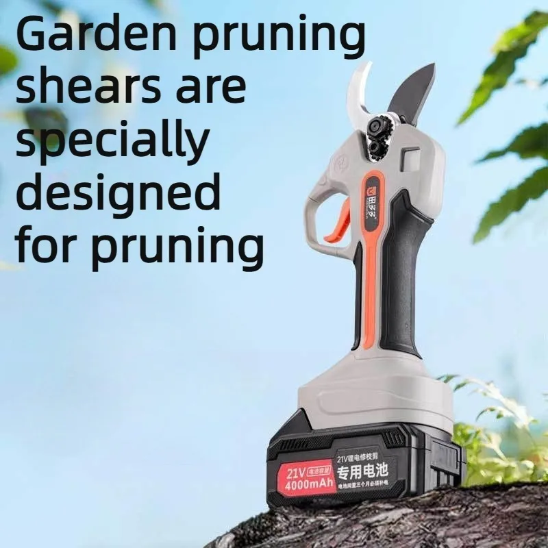 

Lightweight Electric Garden Scissors Tree Branch Shears Handheld Trimmer Professional Orchard Shrub Pruning Gardening Tools