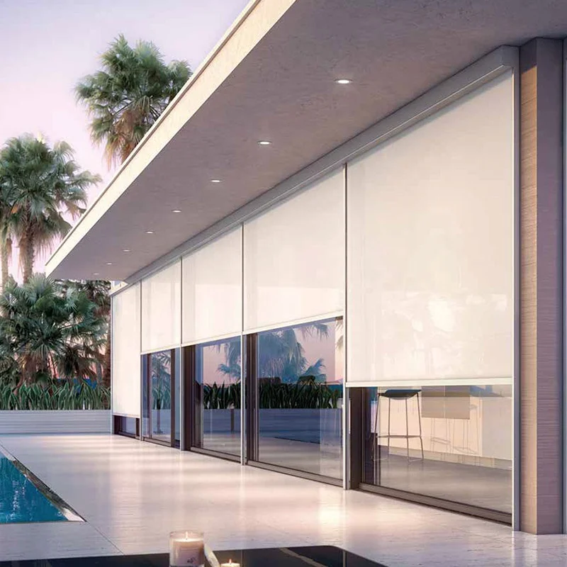 Factory Custom Balcony Privacy Screen Blinds Motorized Blinds Shades Waterproof Roller Blind for Outdoor