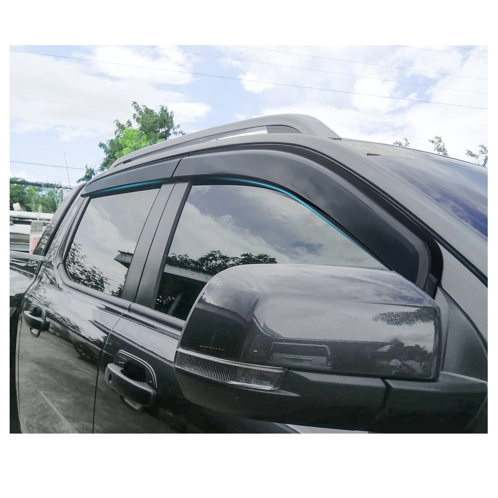 Wndow Visor Weather Shield Wind Deflector For Ford Ranger T9 2023 Wildtrak Sport XLT XLS XL PLUS-XLT Doubel Cabin Accessories