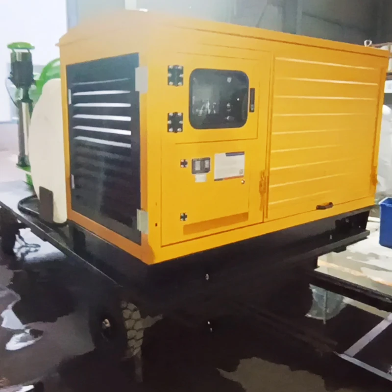 المقطورة عبارة عن آلة مدفع الضباب المجهزة بـ 20 طنًا من خزانات المياه والمولدات آلة رش أوتوماتيكية