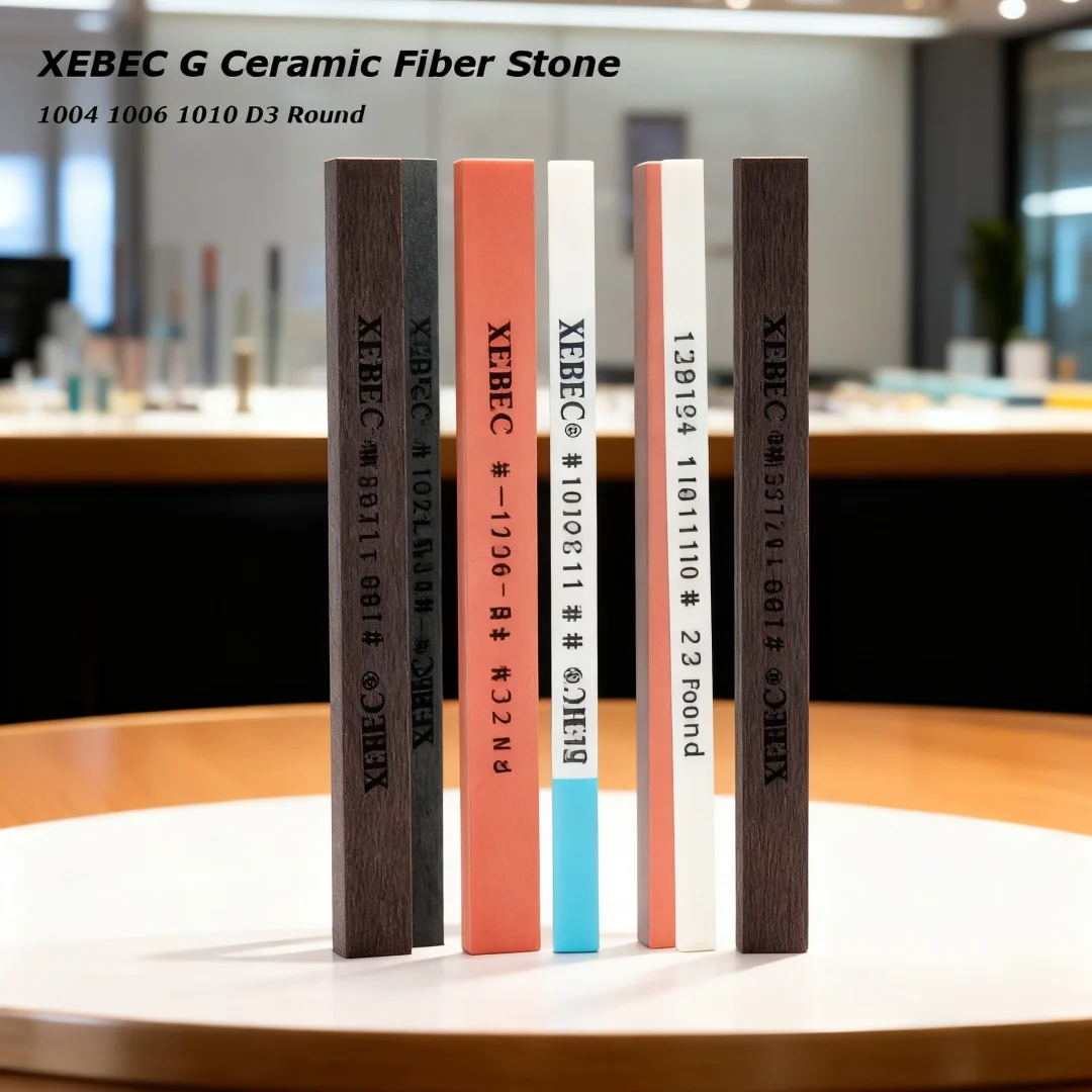 1pcs Japan XEBEC 1004 1006 1010 D3 Round Ceramic Fiber Stone for Mold Die Metal Fine Polishing Abrasive Stick Grits180~1200