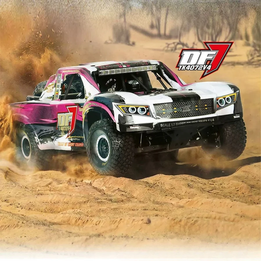 YK4072 V4 DF7 1/7 Rear Straight Axle Short Course Desert Buggy RC Electric Brushless 4WD Off-Road Car