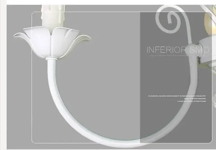 

European style 3 4 6 8 E14 bulbs iron Chandeliers living room white lamps modern Chandelier lighting led lustre lighting lamps