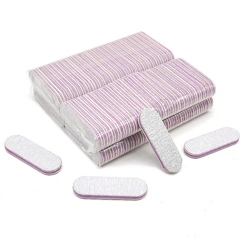 50 pcs zebra Nail Files red core mini nail file Buffer 100/180  nail tool