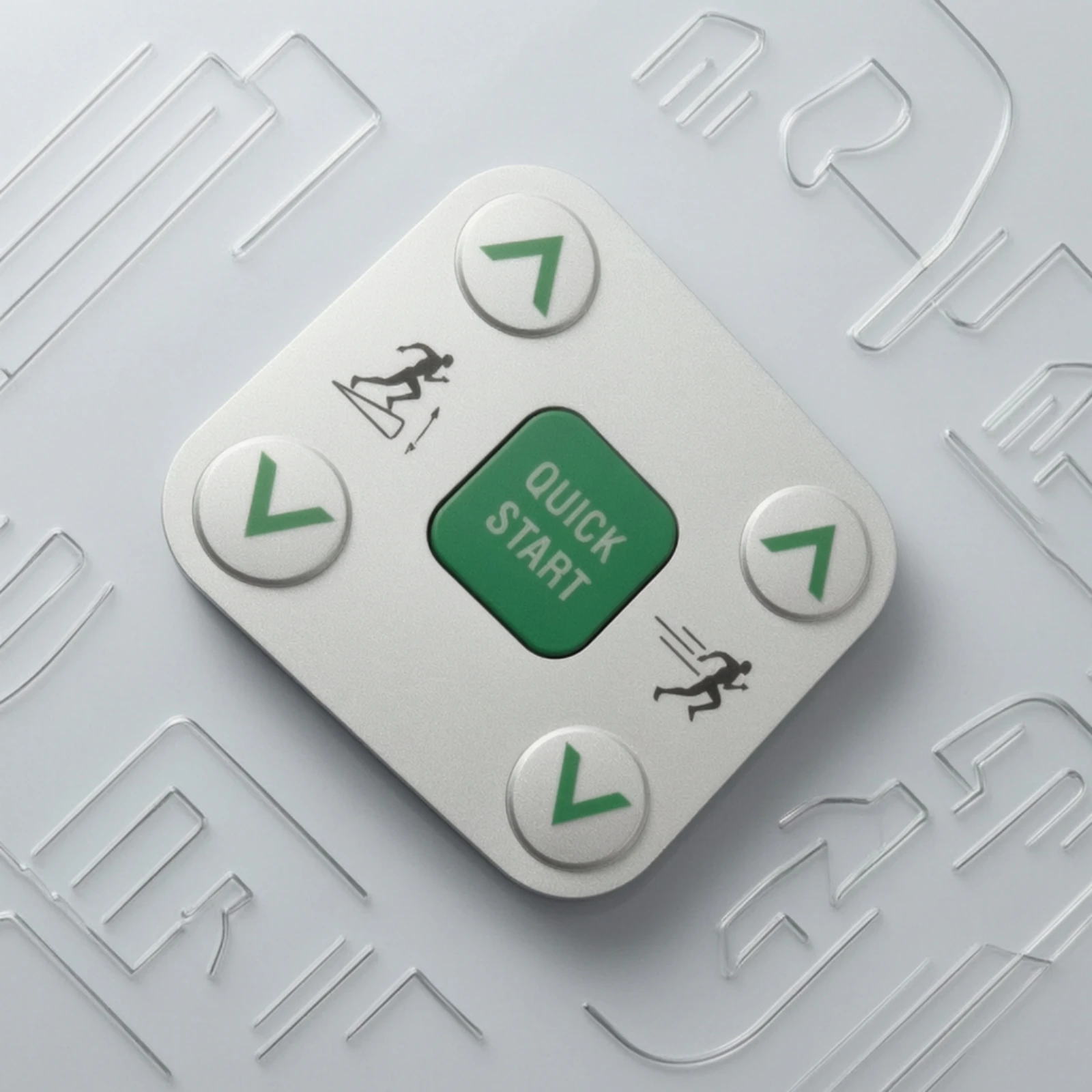 Control-Panel Key Membrane Sticker Quick Start Label Treadmill Control-Panel Sticker Treadmill Key Membrane Green Button Area
