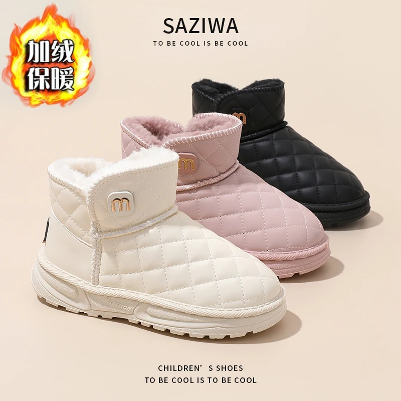 

Baby Girls Boys Snow Boots Children Winter Shoes Kids Outdoor Warm Plush Boots Windproof Waterproof Infant Cotton-padded Shoes